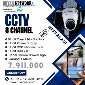 CCTV 8 CHANNEL DAHUA